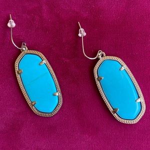 Kendra Scott Elle Earrings in Turquoise and Silver